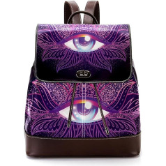 Geometry Eye Purple Personalised School Bags Grāmatu somas pusaudžiem, daudzkrāsains, 27 x 12,3 x 32 cm, mugursoma mugursomas, daudzkrāsains