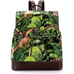 Green Jungle Dinosaur World Personalised School Bags Grāmatu somas pusaudžiem, daudzkrāsains, 27 x 12,3 x 32 cm, mugursoma mugursomas, daudzkrāsains