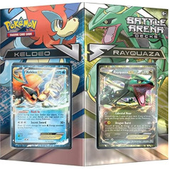 Pokemon pok80168 TCG Battle Arena Deck Rayquaza VS Keldeo Kāršu spēle