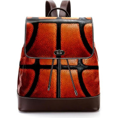 Personalizētas skolas somas un somas pusaudžiem, oranža basketbola bumba (1), daudzkrāsaina, 27x12.3x32cm, mugursomas mugursomas