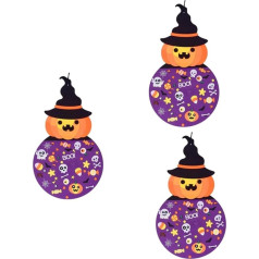 Abaodam 3gab Halloween rotājumi Halloween ballīte labums Diy Halloween Felt Craft Halloween amatniecības piederumi Rokas apdare Interjers dāmām Gobblinkers Felt ķirbju bērnu ornaments