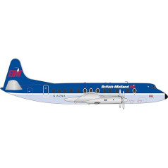 herpa 559591 British Midlands Vickers Viscount 800 Wings Kolekcionējama lidmašīna, daudzkrāsaina