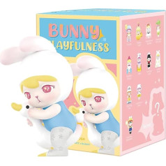 POP MART Bunny Playfulness sērijas komplekts (12 kastītes) 2,5 collu šarnīrveida figūriņa, augstākās kvalitātes dizains, dāvana sievietēm, fanu iecienītākā, darbvirsmas dekors, aklā kaste, kolekcionējama, rotaļlieta, māksla, rotaļlietas