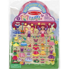 Melissa & Doug Fairy: Pūkains uzlīmju spēļu komplekts un 1 minipadatu komplekts Scratch Art (09414) (09414)