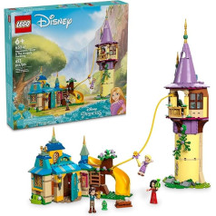 LEGO Disney Princess Rapunzel's Tower & The Cuddly Duckling Tangled Building Toy with Flynn Rider and Mother Goth Mini Dolls, Disney Princess Toy, Funny Gift for Girls and