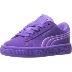 Puma Girls' Suede Classic Badge Inf Sneaker, Electric Purple, 4 M US Toddler