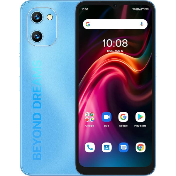 UMIDIGI G1 viedtālrunis bez līguma, Android12 lēts mobilais tālrunis, 6,52 collu HD+ Full Screen 32 GB (paplašināšana 256 GB), 5150 mAh akumulators, Dual SIM 4G LTE mobilais tālrunis, 13 MP + 5 MP mobilais tālrunis priekš