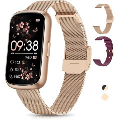 Smartwatch Sieviešu sporta pulkstenis Fitnesa sekotājs Rose Gold