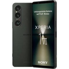 Sony Xperia 1 VI (inovatīvs sensors ar trīskāršu objektīvu un ZEISS, 6,5 collas, 19,5:9 FHD+ HDR OLED 120 Hz, 3,5 mm audio, Android 14, IP65/68, Dual SIM, zaļš