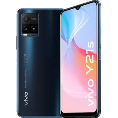 VIVO Y21s 4GB + 128GB viedtālrunis, 50 MP galvenā kamera, 5000 mAh akumulators, 18 W ātrā uzlāde, 8 MP super nakts selfijs, divas SIM kartes un dubultā gaidīšanas režīmā (pusnakts zils)