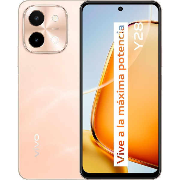 vivo Y28 viedtālrunis 4GB+128GB 6000mAh + 44W FlashCharge Galvenā kamera 50MP Stereo skaļrunis ar 300% skaļumu 6,68 collu displejs Dual SIM Mobilais tālrunis Android 14