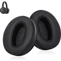 Moorle rezerves austiņu spilventiņi HD 450BT, saderīgi ar Sennheiser HD 4.50BT, HD 485, HD 4.40BT austiņām, 1 pāris melni rezerves austiņu spilventiņi, austiņu spilventiņi ar proteīna ādu un atmiņu