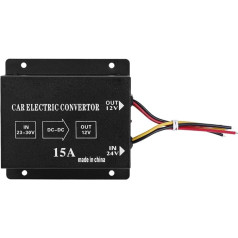 Sprieguma pārveidotājs, 24 V vieglo un kravas automašīnu strāvas pārveidotājs, pazeminošs transformators (no 24 V uz 12 V / 15 A / 180 W)