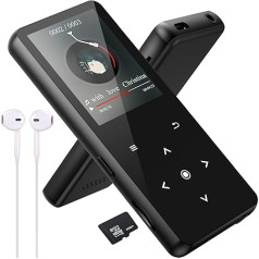 MP3 atskaņotājs Bluetooth 5.0 Sporta mūzikas atskaņotājs 32GB HiFi Lossless Sound Walkman Iebūvēts HD skaļrunis Video balss ierakstīšana FM radio E-grāmatu lasītājs Atbalsta līdz 128GB