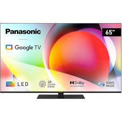 Panasonic TN-65W70AEZ, W70 sērijas 65 collu 4K Ultra HD LED Smart TV, 2024, Google Assistant, Chromecast, Dolby Vision & Atmos, spēļu režīms, Bluetooth, izcilai vizuālajai pieredzei