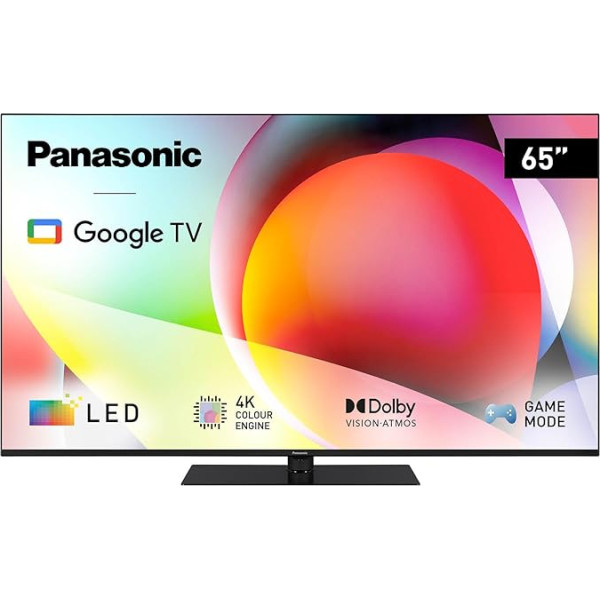 Panasonic TN-65W70AEZ, W70 sērijas 65 collu 4K Ultra HD LED Smart TV, 2024, Google Assistant, Chromecast, Dolby Vision & Atmos, spēļu režīms, Bluetooth, izcilai vizuālajai pieredzei