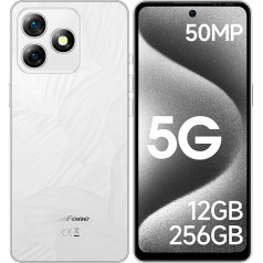 Ulefone Note 18 Ultra 5G mobilais tālrunis bez līguma, 12GB + 256GB 50MP + 32MP Dual Camera MTK Dimensity 720 6,78 collu FHD+ 90Hz 18W 5450mAh viedtālrunis Android 13 Dual SIM Pirkstu nospiedums Face ID NFC 2