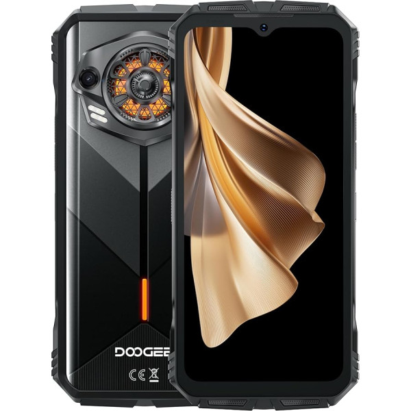 DOOGEE S punk (2024) 4G āra viedtālrunis bez līguma, 16GB + 256GB, 6,58 collu FHD+ displejs, Android 14 mobilais tālrunis, 50MP + 16MP kamera, 10800mAh akumulators, IP68 ūdensizturīgs, bez Simlock,