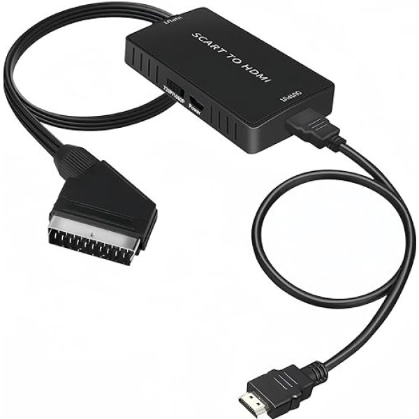 Scart uz HDMI pārveidotājs, Scart uz HDMI kabelis ar 720P/1080P slēdzi, Scart uz HDMI adapteris TV monitora projektoram, Scart kabelis uz HDMI video pārveidotājs VHS DVD atskaņotājam, STB, Xbox, Wii, PS2, PS3