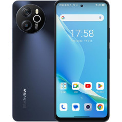 Blackview Shark 8 viedtālrunis bez līguma, 16 GB + 256 GB, 6,78 collu FHD+ 120 Hz, 64 MP + 13 MP kamera, 33 W ātrā uzlāde, trīs karšu slots, Android 13 mobilais tālrunis, Smart-K Box skaļrunis, GPS NFC, Black