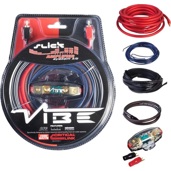 VIBE Audio Slick Verstärker-Verkabelungssatz 8 AWG, VSAWK8-V1