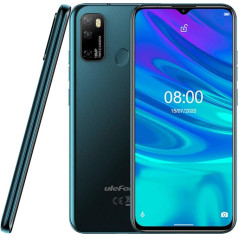 Ulefone Note 9P viedtālrunis ar Android 10, 6,52 collu mobilais tālrunis bez līguma, 16 MP Quad kamera, Octa-Core 4 GB + 64 GB, 3 karšu slots, Dual SIM, 4500 mAh akumulators OTG, sejas atbloķēšana + pirkstu nospiedumi, zaļš