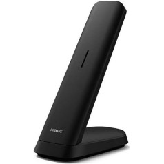 Philips M4701B/12 Bezvadu DECT tālrunis 4,6 cm LCD displejs Ar fona apgaismojumu Programma 50 numuri Zvanīšana brīvroku režīmā Programmējamas pogas HQ Sound - melns (saderīgs: ES