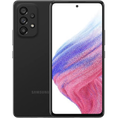 Samsung Galaxy A53 5G viedtālrunis Android displejs Infinity-O FHD+ Super AMOLED 6,5 collas ¹, 6 GB RAM un 128 GB iekšējās atmiņas ar iespēju paplašināt², 5000 mAh akumulators, satriecoši melns [itāļu versija]