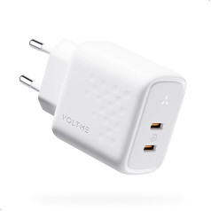 VOLTME USB C lādētājs, 45 W 2 portu drošs ātrais lādētājs: Strāvas padeves adapteris ar vairākām PD 3.0 USB C lādētāja baterijām iPhone 15 14 13 13 12 11 SE XS XR 8, iPad, Samsung, mobilajiem tālruņiem.