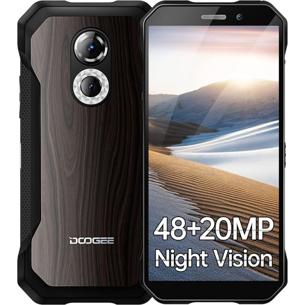 DOOGEE S61 Pro (2022) Āra mobilais tālrunis bez līguma 6GB + 128GB, 48MP + 20MP IR nakts redzamības āra viedtālrunis, 6.0 collu 5180mAh, IP68 ūdensizturīgs mobilais tālrunis/Android 12/Octa Core/4G Dual SIM/NFC. /GPS/OTG