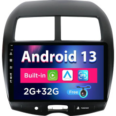 SXAUTO Android 13 IPS auto radio Mitsubishi ASX (2010-2019) - Iebūvēts CarPlay/Android Car - Bez atpakaļgaitas kameras - 2G + 32G - Vadāms no stūres DAB Fast-Boot WiFi DSP BT -2 DIN 10,1 collas