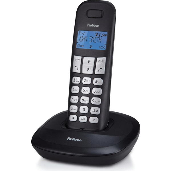 Profoon PDX-1100 DECT tālrunis ar 1 klausuli, melns