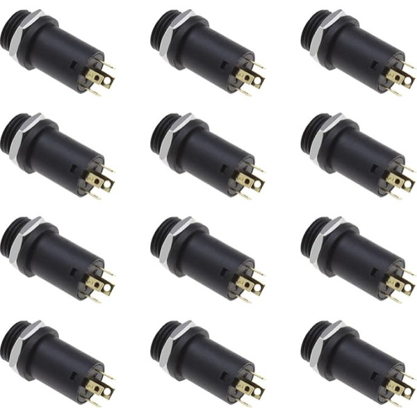 12 x 3,5 mm mini stereo stereo sieviešu kontaktdakša ar uzgriežņiem 3,5 mm stereo paneļa lodēšanas savienotājs austiņu audio video sieviete 4 pin ar zelta pārklājumu