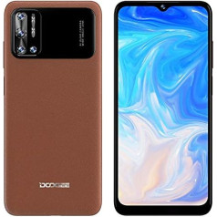 DOOGEE N40 PRO Android 11 viedtālrunis bez līguma, Helio P60 Octa-Core 6GB + 128GB, 6,52 collu HD+ mobilais tālrunis, 6380 mAh akumulators, 20MP Quad aizmugures kamera, 16MP priekšējā kamera, dubulta pirkstu nospiedumu kamera