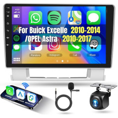 Podofo Android 13 9 collu autoradio Buick Excelle 2010-2014/Opel Astra 2010-2017 ar Wireless Carplay Android Car, Radio 2 DIN HiFi/RDS/FM ar skārienjūtīgo ekrānu/Sat Nav + AHD aizmugures skata kamera/Canbus