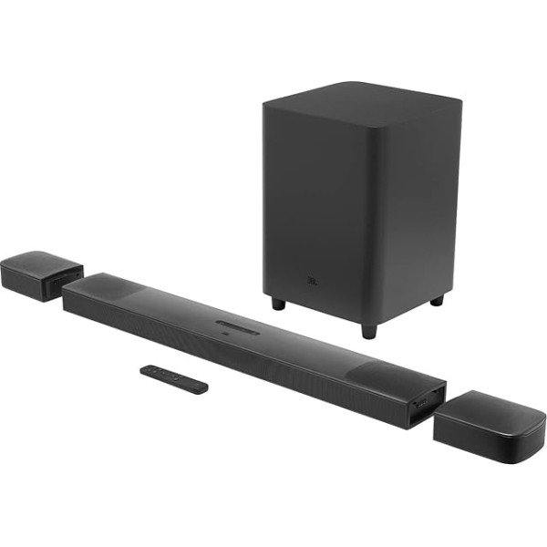 JBL Bar 9.1 True Wireless Surround Sound Bar - mājas izklaides sistēma ar Bluetooth iespēju melnā krāsā