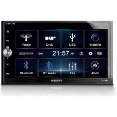 XZENT X-107 - 2 DIN autoradio automašīnām un autofurgoniem, multivides sistēma ar 6,75 collu/17,1 cm skārienjūtīgo ekrānu, multivides centrs ar DAB+, USB, FM, Bluetooth, WebLink