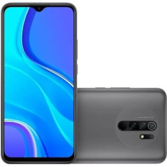 Redmi 9 viedtālruņa kamera 6,53 collu Full HD + 5020 mAh ekrāns (oglekļa pelēks, 3 GB + 32 GB)