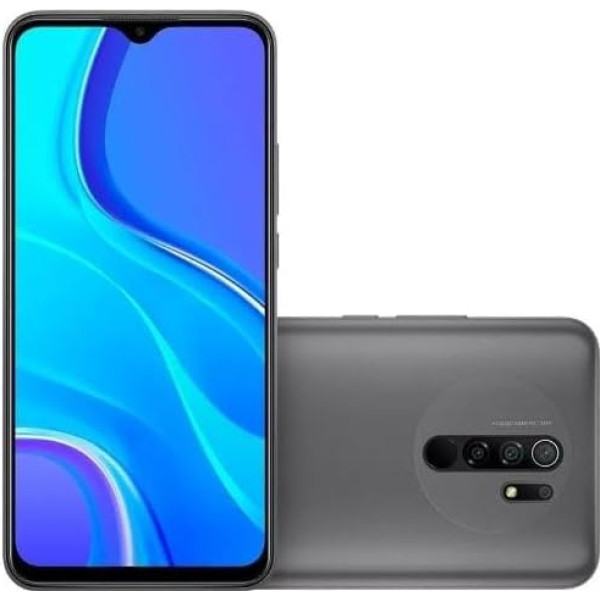 Redmi 9 viedtālruņa kamera 6,53 collu Full HD + 5020 mAh ekrāns (oglekļa pelēks, 3 GB + 32 GB)