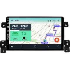 YUNTX [2GB+32GB] Android 13 Auto radio ar satelītnavigāciju Suzuki Grand Vitara (2004-2015) 9 collu skārienjūtīgais ekrāns Bez kameras DAB/GPS/Stūres rata vadība/MirrorLink/Bluetooth 5.0/WiFi/USB/4G/CarPlay