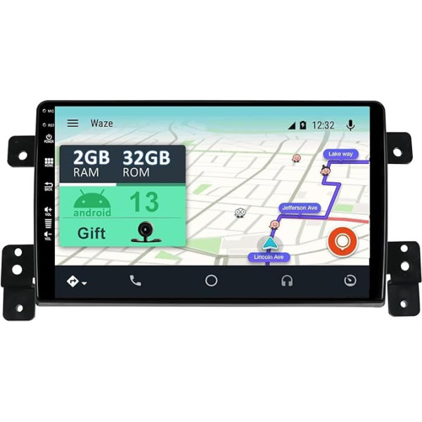 YUNTX [2GB+32GB] Android 13 Auto radio ar satelītnavigāciju Suzuki Grand Vitara (2004-2015) 9 collu skārienjūtīgais ekrāns Bez kameras DAB/GPS/Stūres rata vadība/MirrorLink/Bluetooth 5.0/WiFi/USB/4G/CarPlay