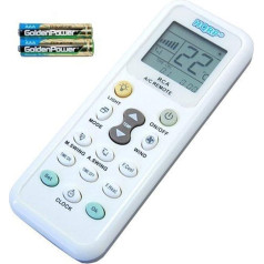 HQRP Universal A/C Remote Control for MITSUBISHI TOSHIBA HITACHI FUJITSU HYUNDAI PANASONIC DIY DAEWOO LG SHARP SAMSUNG ELECTROLUX SANYO AMCOR CARRIER gaisa kondicionieris