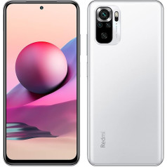 Xiaomi Redmi Note 10S viedtālrunis 6 GB + 64 GB 6,43 collu AMOLED DotDisplay 5000 mAh (tipa) akumulators 33 W ātrā uzlāde 64 MP kamera 3,5 mm austiņu ligzda MediaTek Helio G95 White [globālā versija]