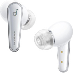 soundcore by Anker Liberty 4 Bluetooth In-Ear austiņas ar trokšņu slāpēšanu (ANC), ACAA 3.0, diviem dinamiskajiem draiveriem augstas izšķirtspējas augstākās kvalitātes skaņai, telpisko skaņu, sirdsdarbības monitoru (mākoņaini pelēkā kr