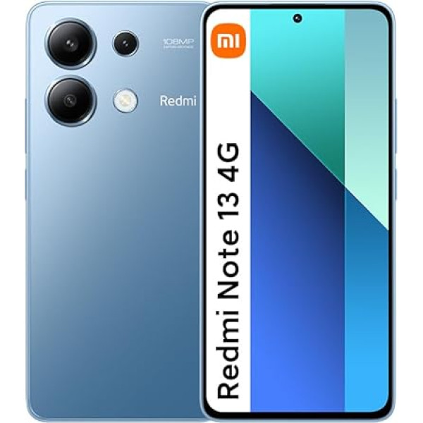 Xiaomi Redmi Note 13 4G atbloķēts viedtālrunis 8+128GB 6,67 collu 120Hz AMOLED displejs 108MP trīskāršā kamera Snapdragon 685 procesors 5000mAh akumulators 33W ātrā uzlāde (zils)