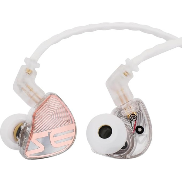 LINSOUL TANGZU Wan'er S.G Studio Edition In-Ear Monitor, vadu HiFi austiņas, 10 mm dinamiskā draivera austiņas ar noņemamu 2-pin OFC pītu kabeli (bez mikrofona, baltas)