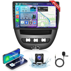 4+64G podofo 8-core 10 collu Android auto radio Toyota Aygo 2004-2014/Peugeot 107/Citroën C1 DSP Wireless Carplay Android auto skārienekrāns Bluetooth FM/RDS Dual USB ar navigāciju/AHD aizmugures skata kamera