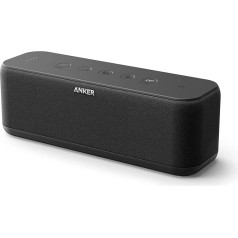 Anker Soundcore Boost Bluetooth skaļruņa uzlabošana ar fantastisku skaņu, BassUp, 12 stundu atskaņošana, USB-C, IPX7 ūdens aizsardzība, bezvadu skaļrunis ar individuālu ekvalaizeru lietotnē (atjaunots)