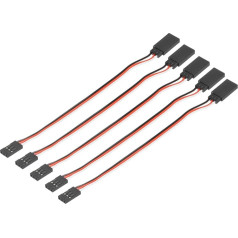 sourcing map 30 Stück 3-poliges Servo-Verlängerungskabel, Stecker auf Buchse, 15 cm, 26 AWG, 30-adrig, Servoempfängerdraht für RC-Modellflugzeuge