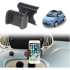 METYOUCAR Automobiļa tālruņa turētājs Fiat 500 2016-2024 Rotējošs fiksētais mobilā tālruņa turētājs automašīnai Piemērots iPhone Android un universālajiem viedtālruņiem Automobiļa tālruņa turētājs (Clip/A Style)